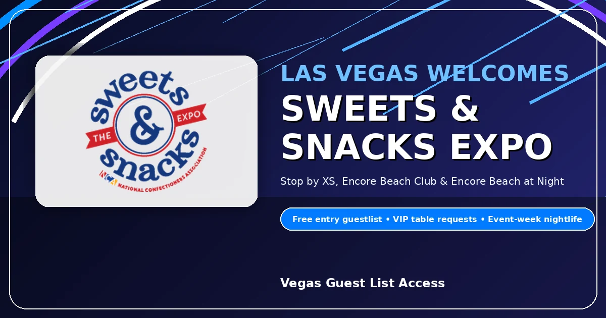 Sweets and Snacks Expo Las Vegas nightlife guide image for XS Nightclub, Encore Beach Club, and Encore Beach at Night